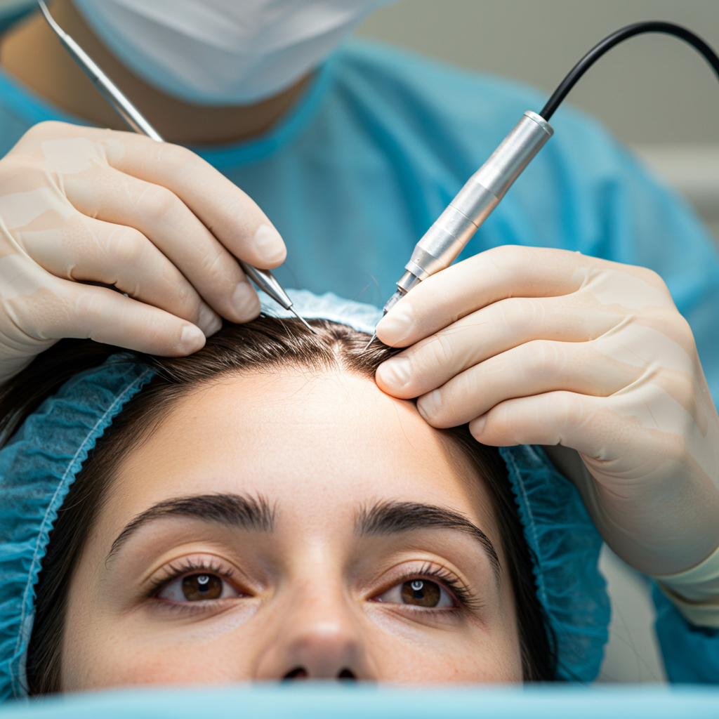 Weibliche Haartransplantation – Haarverdichtung
